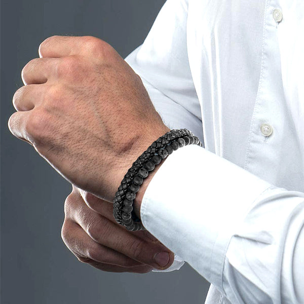 (🔥LAST DAY SALE-80% OFF) Histone™ Stone Leather Beaded Bracelet