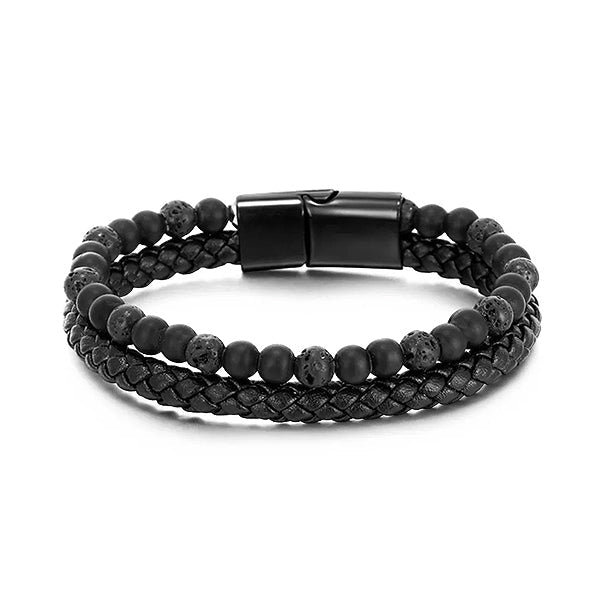 (🔥LAST DAY SALE-80% OFF) Histone™ Stone Leather Beaded Bracelet