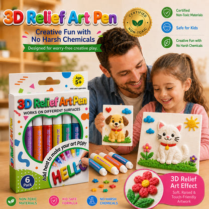 🦄👗Save66% by ordering today丨Ptolcno® 3D Relief Art Pen – Turn Flat Drawings Into Touchable 3D Art🪄