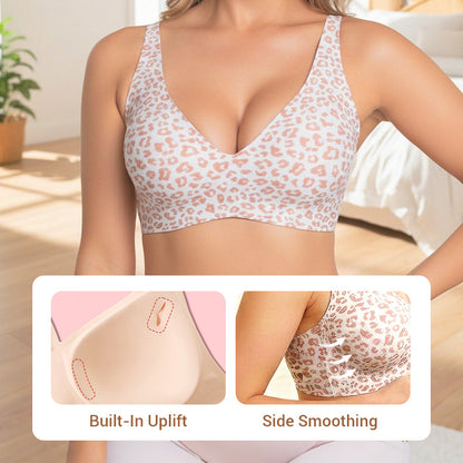 💜💜Jelly Wireless Womens Comfortable Wireless Bras Push Up Bralettes Seamless Tshirts Bras Deep V Everyday Bras