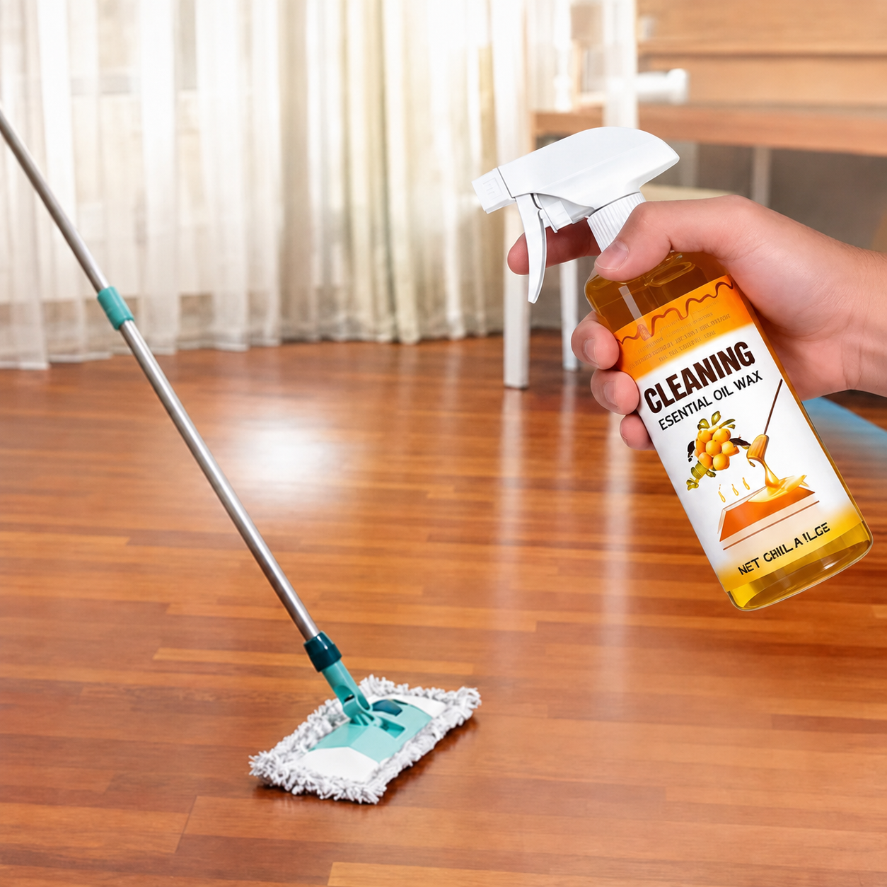 ✨ ScratchErase Cleaning Wood Floor Spray – Cleans, Restores Shine & Removes Scratches! 🧹