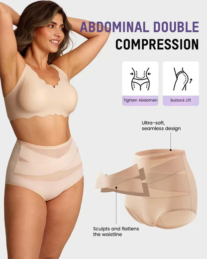 🌸Last Day-Buy 1 Get 1 Packs✨Plus-Size High-Waist Cross Tummy Control Panties